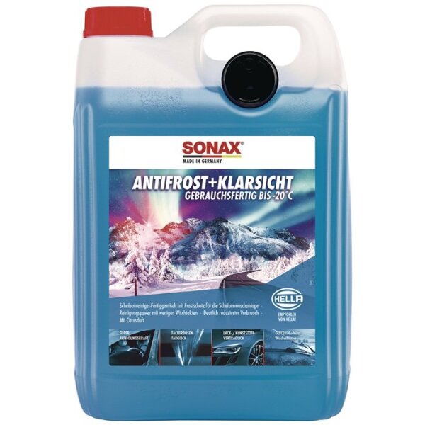 Sonax Scheibenreiniger AntiFrost+KlarSicht bis -20°C Citrus gebrauchsfertig 5 l Kanister