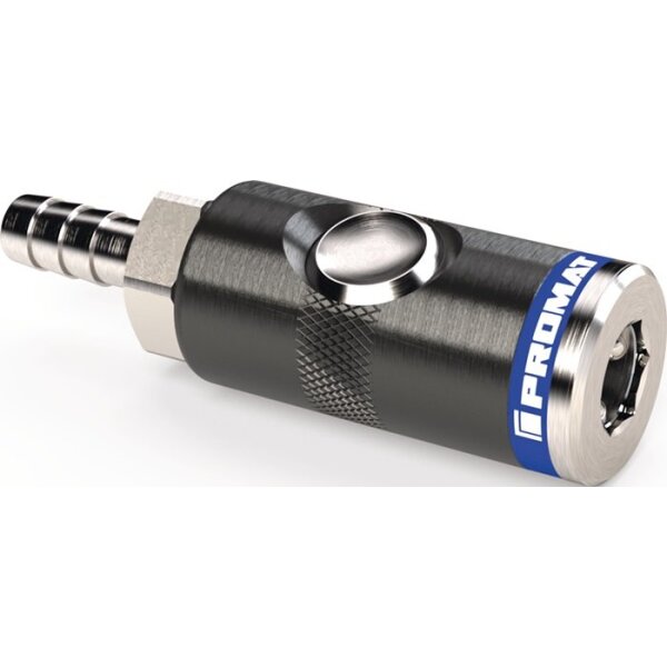 Promat Druckknopf-Sicherheitskupplung DN 7,4, Tülle Aluminium NBR Schlauchweite LW 13