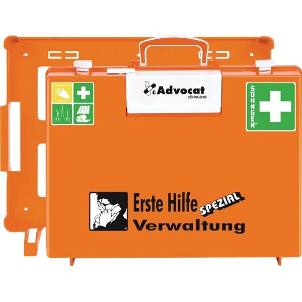 Söhngen Erste Hilfe Koffer Advocat Verwaltung B400xH300xT150ca.mm orange
