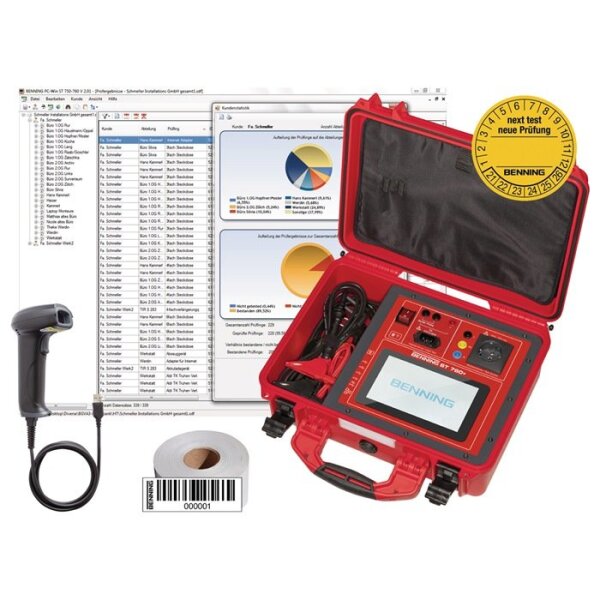 Benning Gerätetester ST 760+ Set aktive/passive Prüfung/auch Schweißgerät L405xB330xH165mm 1 Set