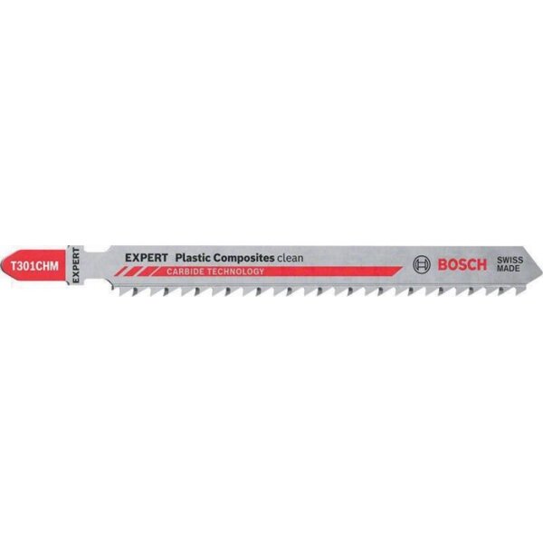 Bosch Stichsägeblatt Plastic Composites T301CHM Länge117 mm Zahnteilung 3,3 mm 3 Stück / Karte