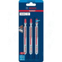 Bosch Stichsägeblatt Plastic Composites T301CHM Länge117 mm Zahnteilung 3,3 mm 3 Stück / Karte