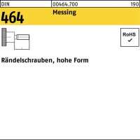 Rändelschraube DIN 464 hohe FormM4x 8 Messing 50...