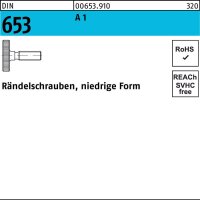 Rändelschraube DIN 653 niedrige FormM8x 30 A 1 10...