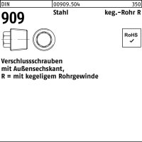 Verschlußschraube DIN 909 Außen-6-kt R 3/8...