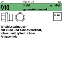 Verschlußschraube DIN 910 Bund/Außen-6-kt M12x1,5 Stahl galv.verz. 50St.