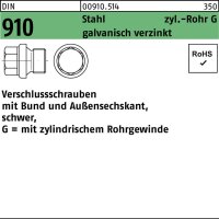 Verschlußschraube DIN 910 Bund/Außen-6-kt G 3/4 A Stahl galv.verz. 25St.