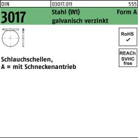 Schlauchschelle DIN 3017 W1 FormA 10- 16/9 C7 Stahl...