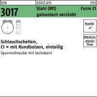 Schlauchschelle DIN 3017 W1 FormC1 17- 19/18 Stahl...