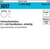 Schlauchschelle DIN 3017 W2 FormC1 174-187/30 1.4016...