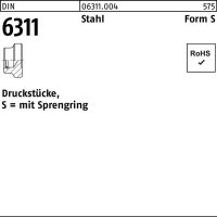 Druckstück DIN 6311 Sprengring S 16 M8 Stahl 10...