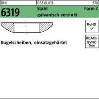 Kugelscheibe DIN 6319 FormC C 17x30x 5,3 Stahl galv.verz. 25 Stück