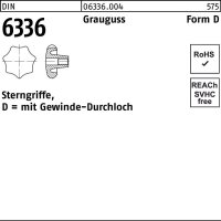 Sterngriff DIN 6336 FormD D 63 M12 Grauguss 10 Stück
