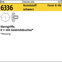 Sterngriff DIN 6336 FormK-Ms K 63 M10 Ku. sw...