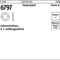 Zahnscheibe DIN 6797 FormA außengezahnt A 25...