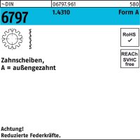 Zahnscheibe DIN 6797 FormA außengezahnt A 5,3...