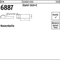 Nasenkeil DIN 6887 16x 10x 100 Stahl C45+C 10 Stück