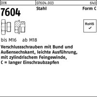 Verschlußschraube DIN 7604 Bund CM 38x 1,5 Stahl 10 Stück