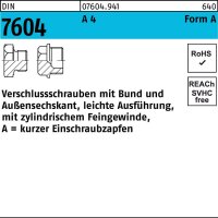 Verschlußschraube DIN 7604 Bund AM 14x 1,5 A 4 10 Stück