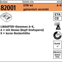 Lindapter Klemmen R 82001 GTW 40 KM 20 / 7,0 galvanisch...
