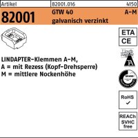 Lindapter Klemmen R 82001 GTW 40 MM 24 / 12,0 galvanisch...