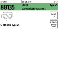 S-Haken R 88135 Typ 45 50x 16x 4,7 Stahl galv.verz. 100...