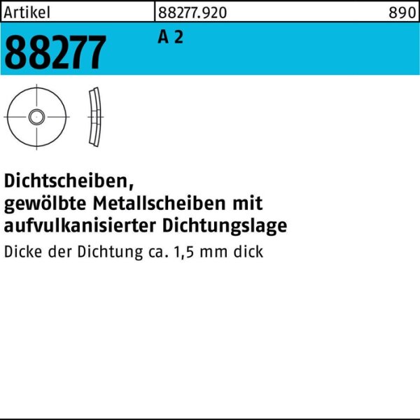 Dichtscheibe R 88277 Dichtungslage 25x 6,8x 1 A 2 1000 Stück