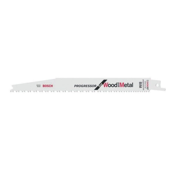 Bosch Säbelsägeblatt S 3456 XF Länge 200 mm Breite 19 mm Zahnteilung TPI 6-12 2,1-4,3 mm geschränkt, gefräst 2 Stück / Karte