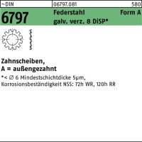 Zahnscheibe DIN 6797 FormA außengezahnt A 6,4...