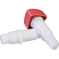 Hünersdorff Auslaufhahn HDPE/LDPE R 1/2+R 3/4 ″