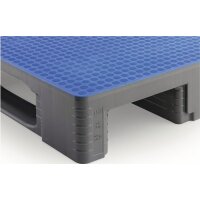 Craemer Kunststoffpalette L1200xB800xH160mm 3 Kufen geschlossen HDPE