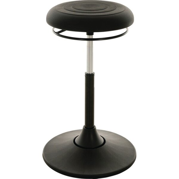 Lotz Drehhocker Kunststoff-Tellerfuß PU-Schaum schwarz Sitzhöhenverstellung 510-700 mm