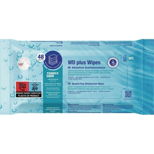 Rheosept Desinfektionstücher TEMDEX® WD plus Wipes L300xB270ca. mm KT=6x48 Tücher
