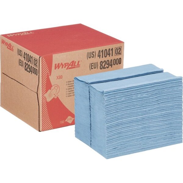 Wypall Wischtuch WypAll® X80 8294 L.ca.427 mmxB.ca.282 mm blau 1-lagig Box