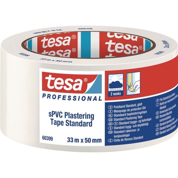 Tesa PVC Putzband 60399 Standard weiß Länge 33 m Breite 50 mm
