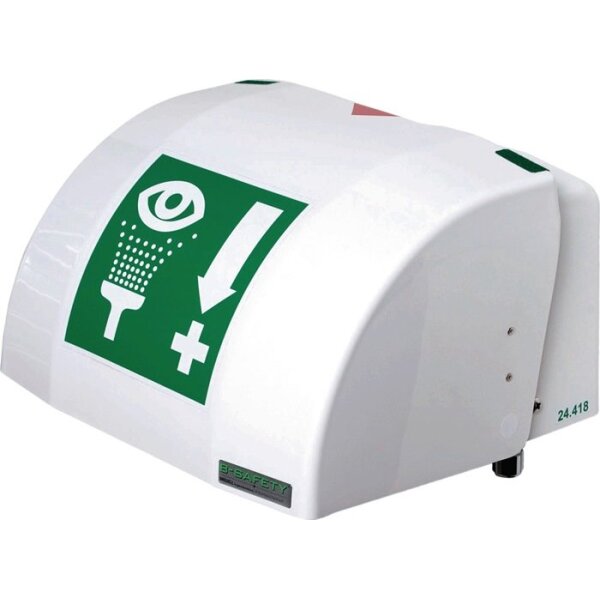 B-safety Augendusche PremiumLine mit Auffangbecken + Abdeckung Wandmontage Anschluss 3/8 AG ″