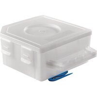 Wemas Warnbandspender transparent mit eingebautem Messer...