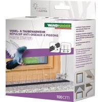 Windhager Vogel- und Taubenabwehr Starter Set Schutz bis 1 m, 36 Spikes Kunststoff