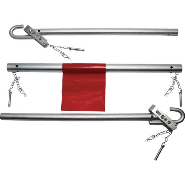 Hp autozubehör Abschleppstange Stahl / Metall L1830xB65xH53mm 4,04 kg silber