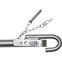 Hp autozubehör Abschleppstange Stahl / Metall L1830xB65xH53mm 4,04 kg silber