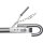 Hp autozubehör Abschleppstange Stahl / Metall L1830xB65xH53mm 4,04 kg silber