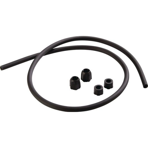 Mesto Ersatzschlauch D 8, PVC mit 2 Überwurfmuttern Länge 1,3 m schwarz