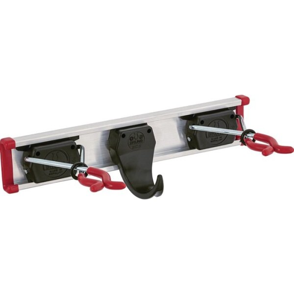 Bruns Gerätehalter Länge Führungsschiene 300 mm Haken 1 Halter 2 Aluminium