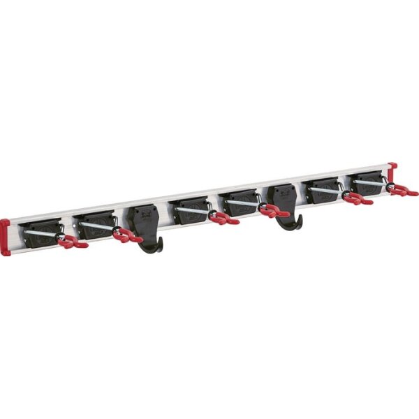 Bruns Gerätehalter Länge Führungsschiene 750 mm Haken 2 Halter 6 Aluminium