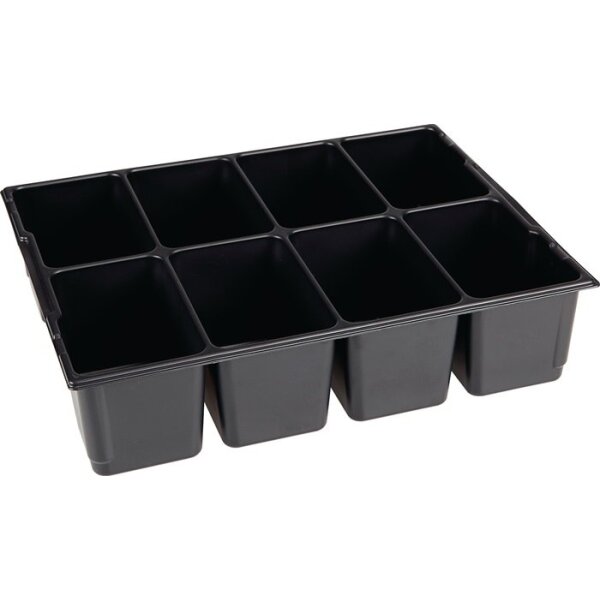 Bs systems Kleinteileeinsatz L-BOXX® LB 136 B404xT317xH97mm Polystyrol mit 8 Mulden schwarz