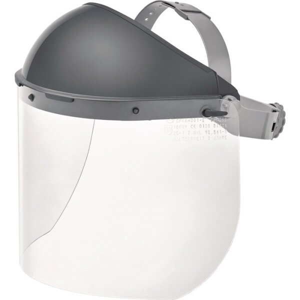 Aschua Elektriker Gesichtsschutz GFKKH001-E PC, klar 460 x 200 x 1,5 mm EN 166, EN 170, GS-ET 29