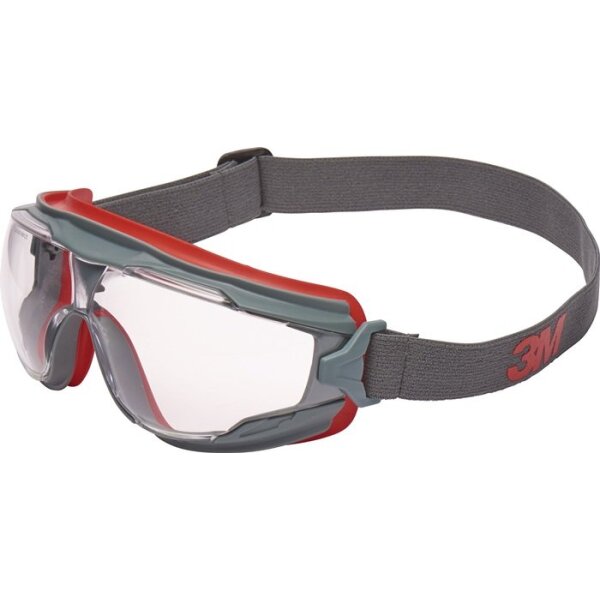 3m Vollsichtschutzbrille GoggleGear™ 500 EN 166:2001, EN 170:2002 Rahmen grau, Gläser klar Polycarbonat