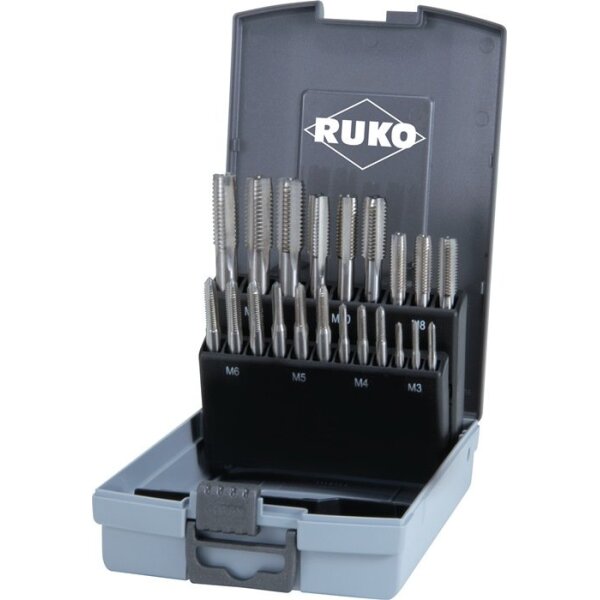 Ruko Handgewindebohrersatz DIN 352 M3-M12 21-teilig HSS