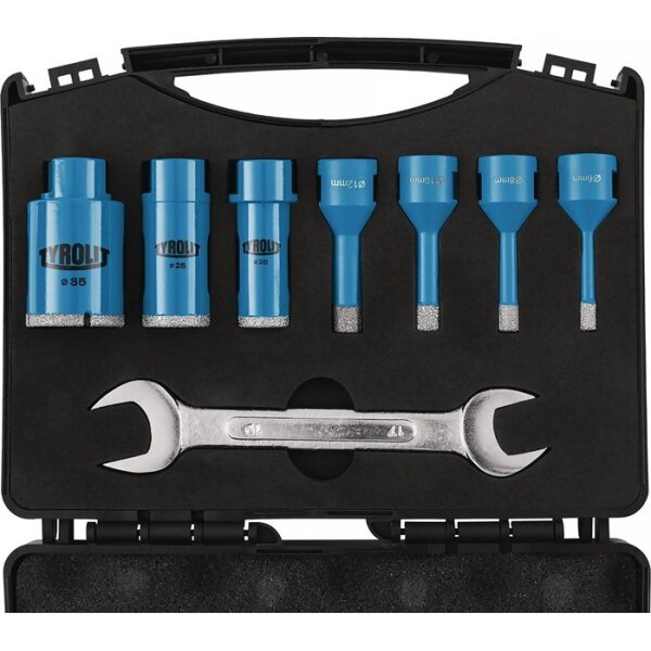 Tyrolit Fliesenbohrset DDT 8-teilig Ø 6, 8, 10, 12, 20, 25, 35 mm Schaft M14