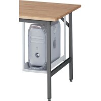 Rau PC-Halter H500xB150-230mm lichtgrau, RAL 7035 Stahlblech